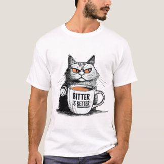 Camiseta O Amorso É Melhor - Design de Cota de Café Negrito