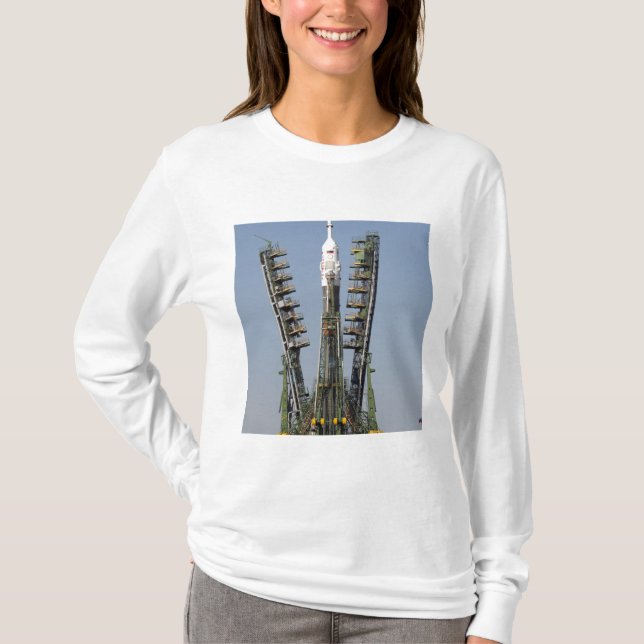 Camiseta O andaime de lançamento é colocado no lugar (Frente)