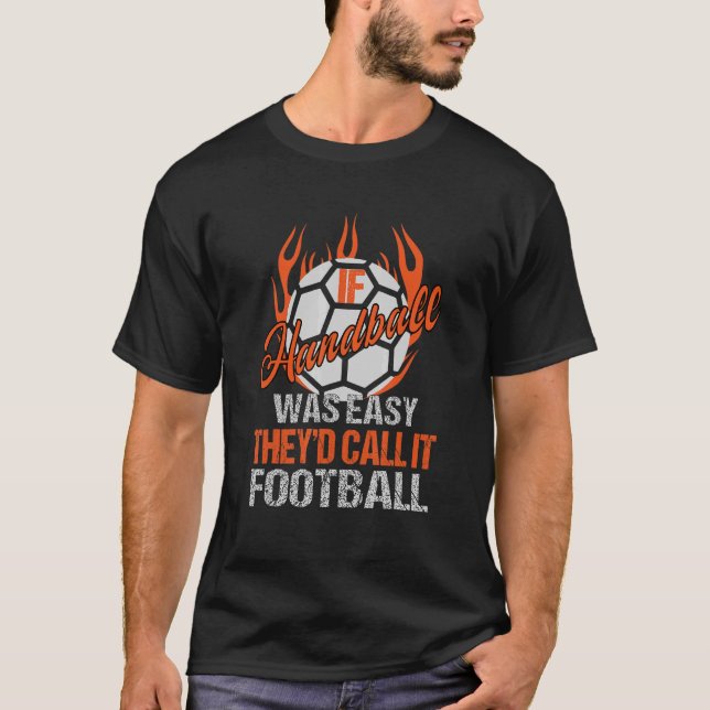 Camiseta O Andebol Facilita O Jogador De Andebol De Futebol (Frente)