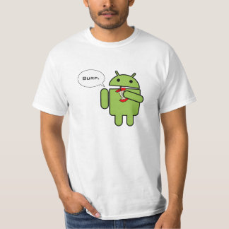 Camiseta O Android contra Apple, e o vencedor são
