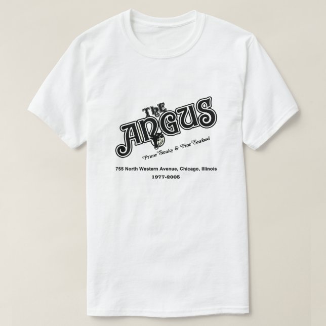 Camiseta O Angus Restaurant, Chicago, IL (Frente do Design)