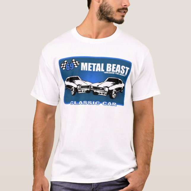 Camiseta O animal do metal "desencadeia o animal " (Frente)