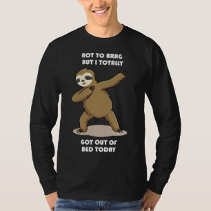 Camiseta O Animal Engraçado Sloth Saiu Totalmente