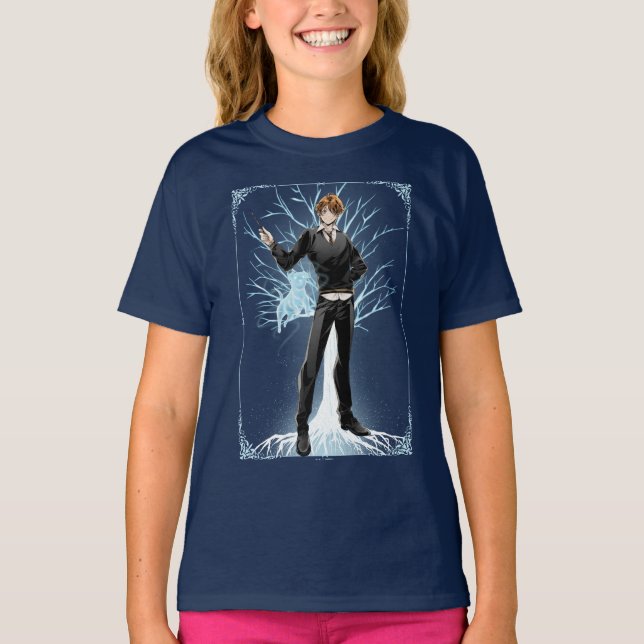 Camiseta O anime Ron Weasley Jack Russell Terrier Patronus (Frente)