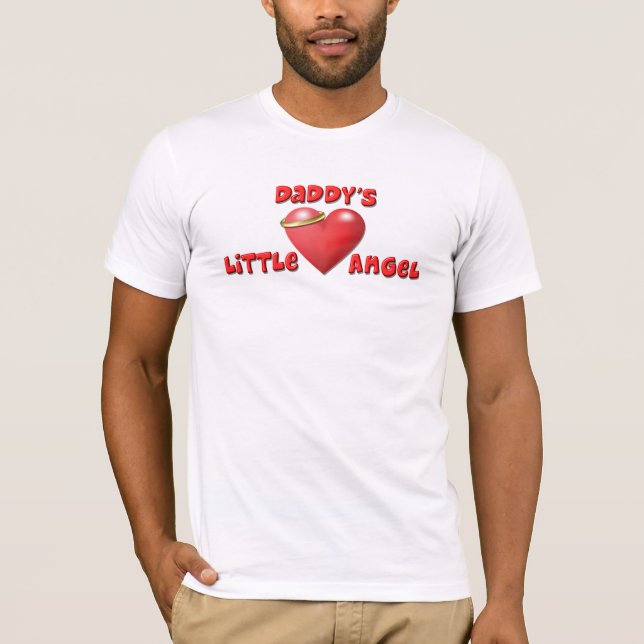 Camiseta O anjo pequeno do pai (Frente)