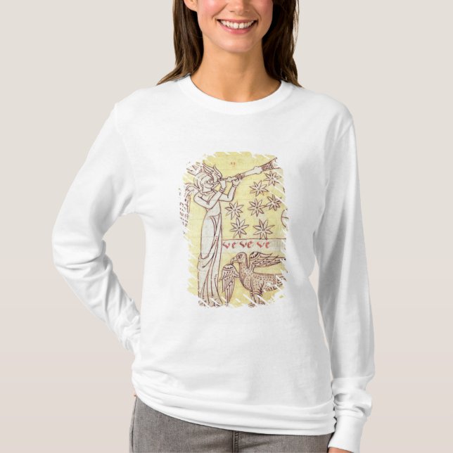 Camiseta O anjo que funde a trombeta (Frente)