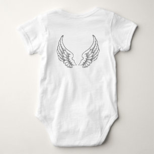 Camiseta O anjo voa o cinza do Bodysuit do bebê