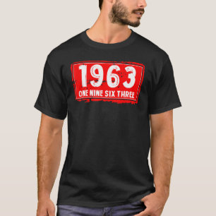 Camiseta O Ano de Nascimento de 1963 para Homens e Mulheres