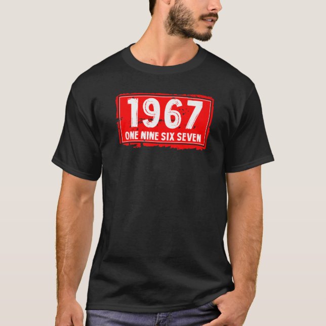 Camiseta O Ano de Nascimento de 1967 para Homens e Mulheres (Frente)