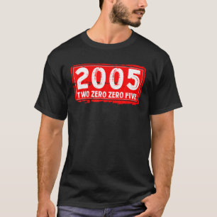 Camiseta O Ano De Nascimento De 2005 Para Homens E Mulheres