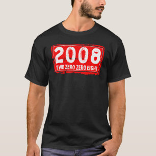 Camiseta O Ano de Nascimento de 2008 para Homens e Mulheres