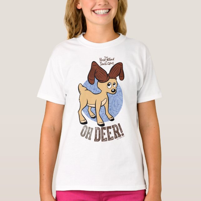 Camiseta O ANO SEM SANTA CLAUS™ | Vixen "Oh Deer" (Frente)