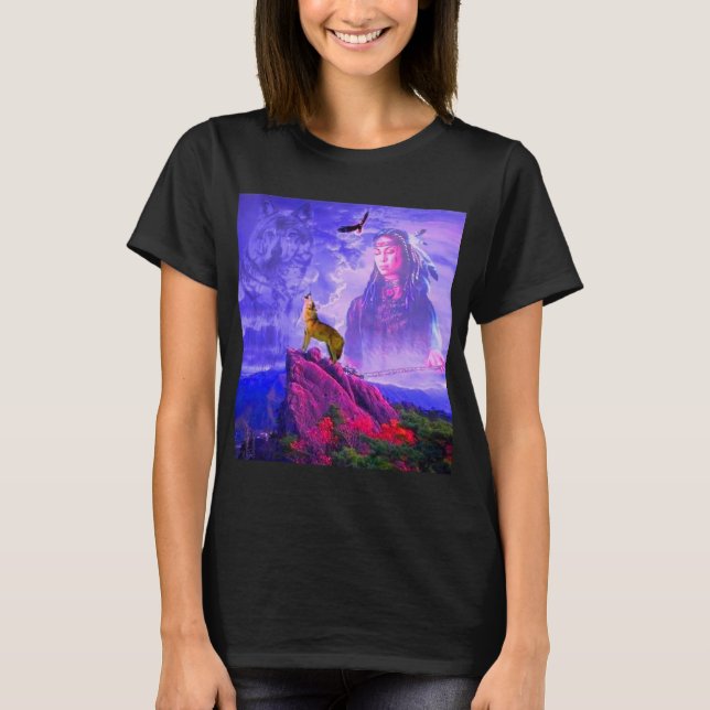 Camiseta O Apelo Do Espírito Do Lobo Excelente (Frente)