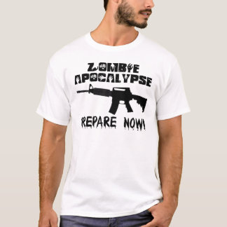 Camiseta O apocalipse do zombi prepara-se agora