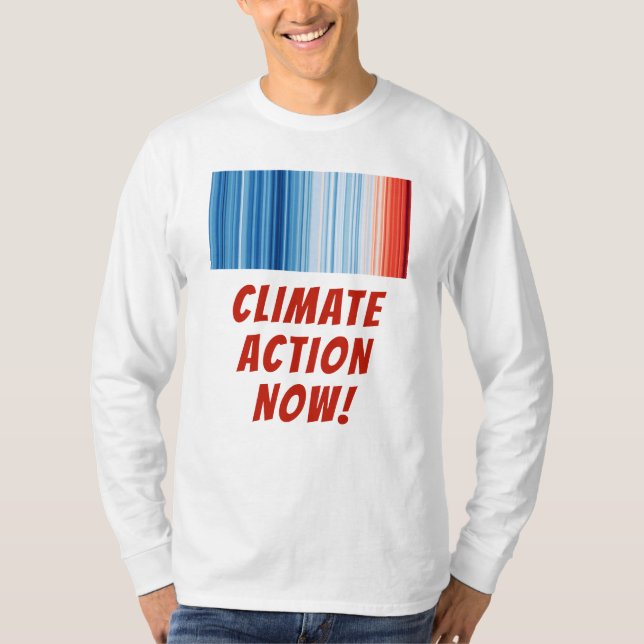 Camiseta O aquecimento global resolve as mudanças climática (Frente)
