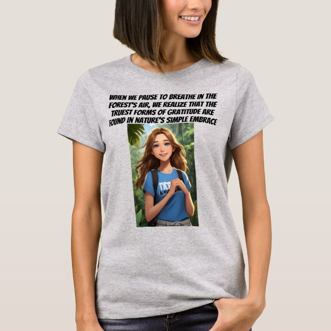 Camiseta O ar da floresta, percebemos a verdadeira forma de (Frente)