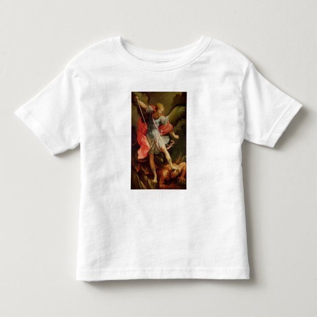 Camiseta O arcanjo Michael que derrota a satã (Frente)