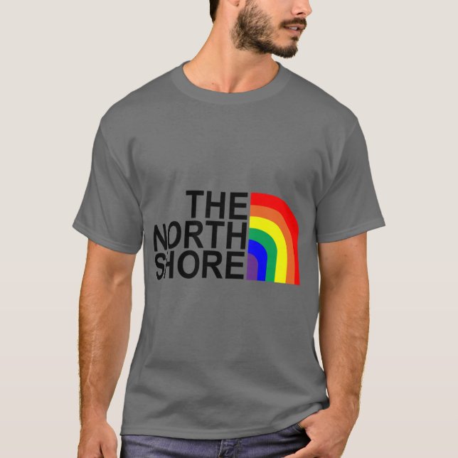 Camiseta O arco-íris da costa norte (Frente)