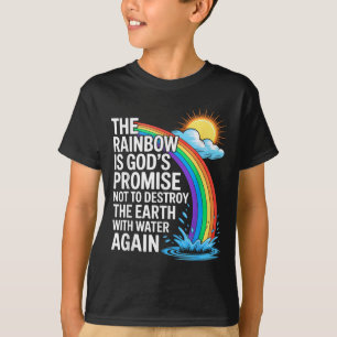 Camiseta O Arco-Íris é a religião cristã prometida por Deus