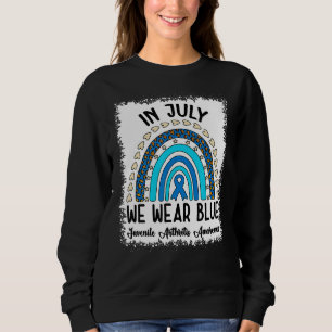 Camiseta O Arco-Íris Em Julho Vestimos Artrite Juvenil Azul