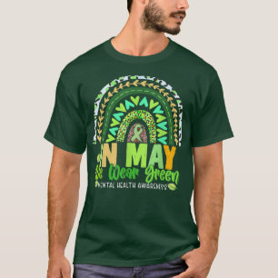 Camiseta O Arco-Íris Em Maio Visto Verde Para A Saúde Menta