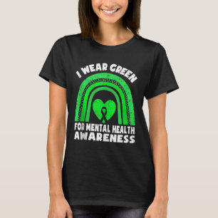 Camiseta O Arco-Íris Em Maio Visto Verde Para A Saúde Menta