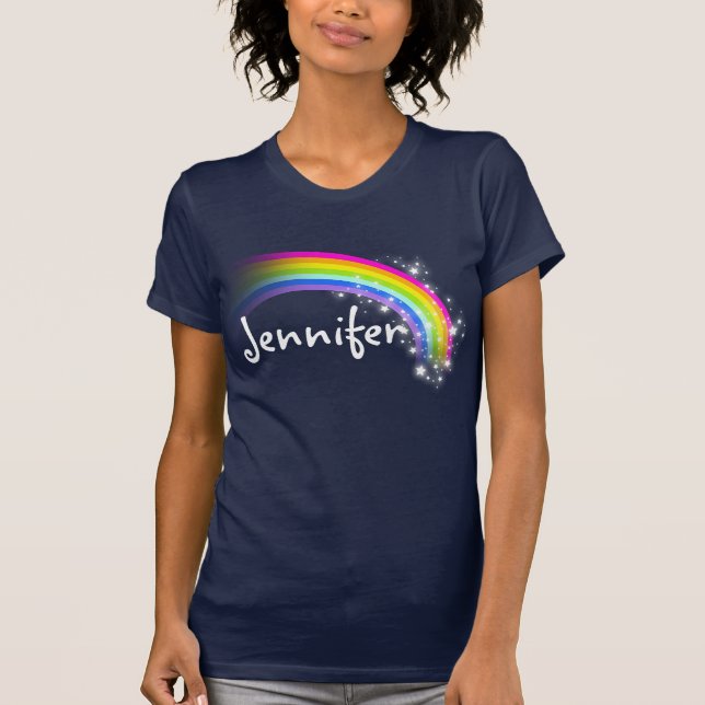 Camiseta O arco-íris personalizado stars o T (Frente)