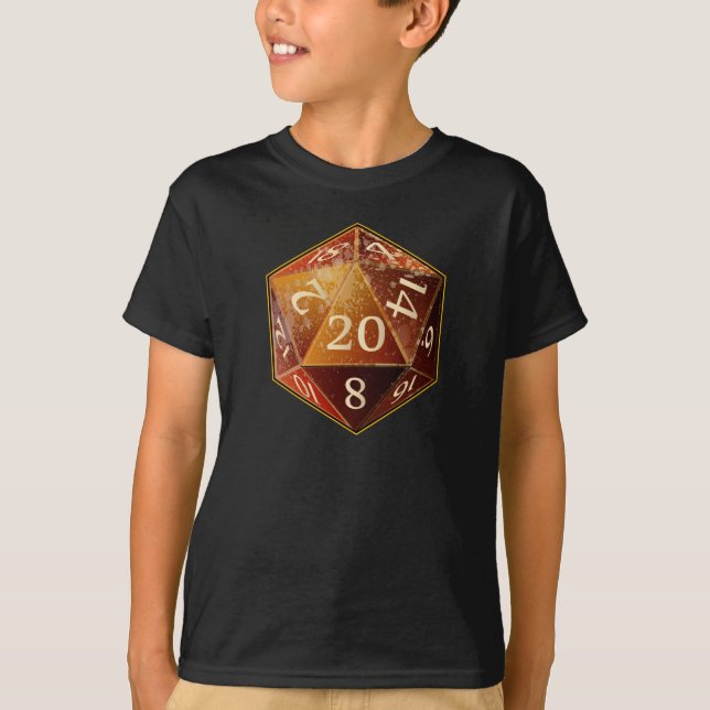 Camiseta O arenito do D&D d20 e SAHARA tan morrem (Frente)