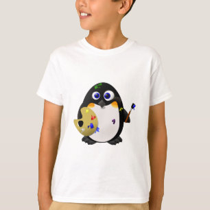 Camiseta "O artista" -- Pinguim bonito do pintor