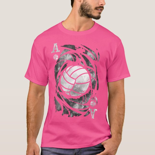 Camiseta O Ás Do Serviço De Voleibol Engraçado (Frente)