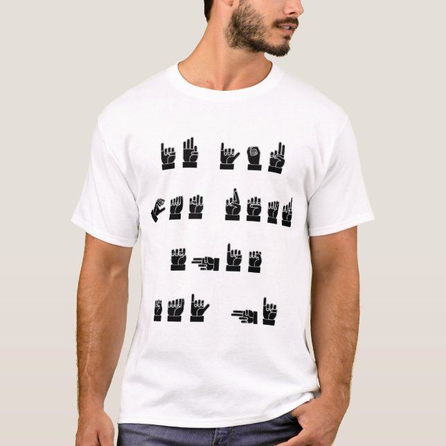 Camiseta O ASL se você pode ler o este diz olá! # (Frente)