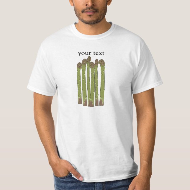 Camiseta O aspargo lanceia os vegetarianos vegetais do (Frente)