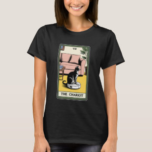 Camiseta O Aspirador Robô The Chariot Gato Tarot Divertido
