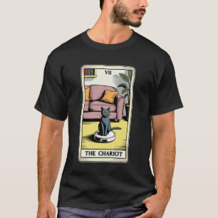 Camiseta O Aspirador Robô The Chariot Gato Tarot Divertido