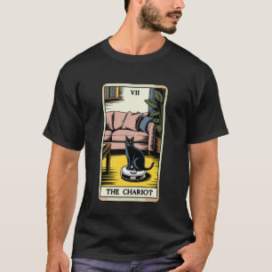 Camiseta O Aspirador Robô The Chariot Gato Tarot Divertido