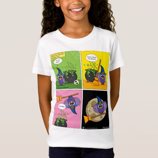 Camiseta O Assistente de Aprendizado - Limpando cômico (Frente)