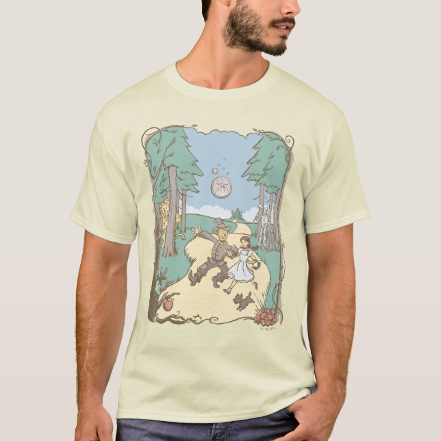 Camiseta O Assistente De Oz™ | Storybook Yellow Brick Road (Frente)