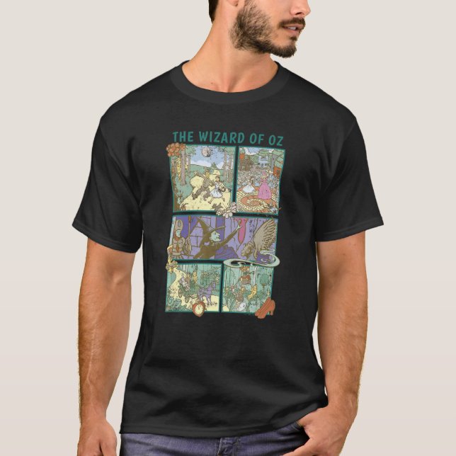 Camiseta O Assistente de Painéis Storytime Ilustrados de Oz (Frente)