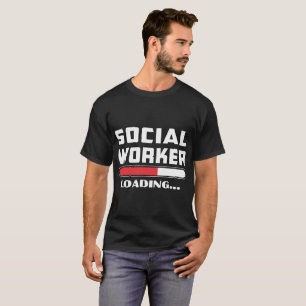 Camiseta O assistente social que carrega por favor espera o