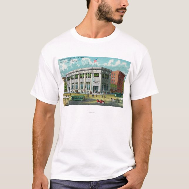 Camiseta O Assn. continental do Bldg e do empréstimo (Frente)