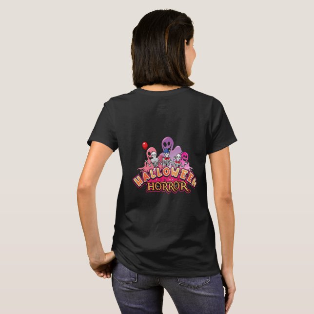 Camiseta O Assustador do Halloween provoca horror (Parte Traseira Completa)