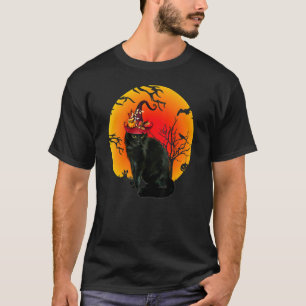 Camiseta O Assustador Halloween Black Figurumes De Gato Neg