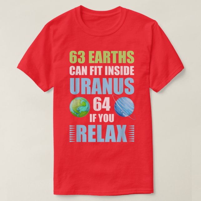 Camiseta O Astronauta 63 Terras Pode Ajustado Urano 64 Se (Frente do Design)