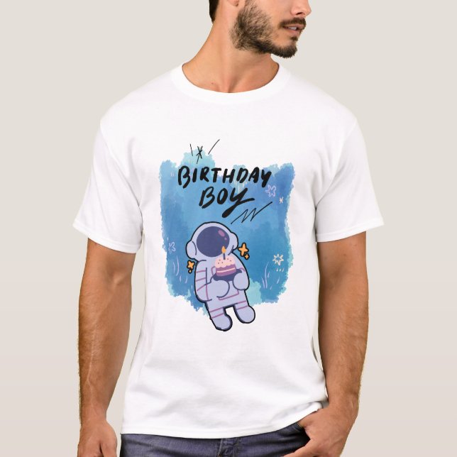 Camiseta O Astronauta de Aniversário (Frente)