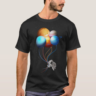 Camiseta O astronauta que guardara o planeta Balloons a