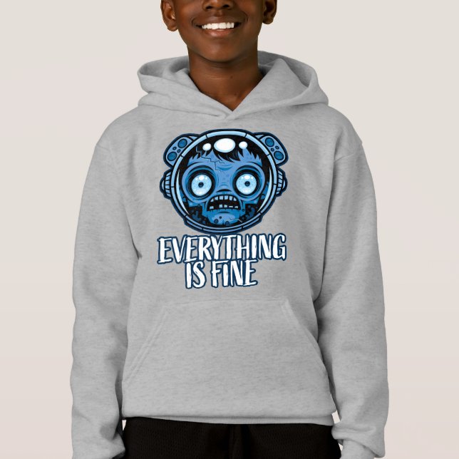 Camiseta O Astronauta Zombie Está Bem (Frente)