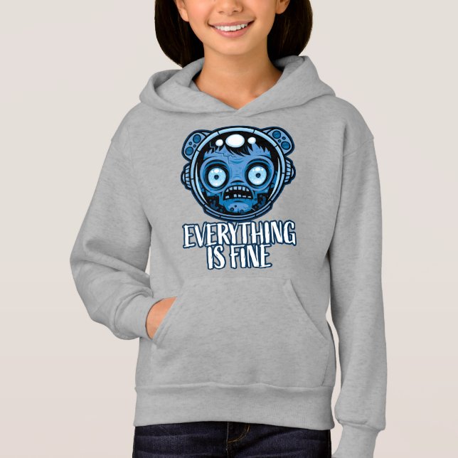 Camiseta O Astronauta Zombie Está Bem (Frente)