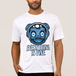Camiseta O Astronauta Zombie Está Bem