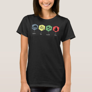 Camiseta O Aterro da Terra-Água Incêndio Os Quatro Elemento