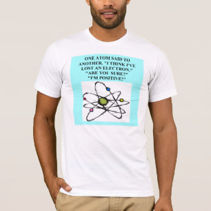 Camiseta o átomo perdeu uma piada da física do elétron